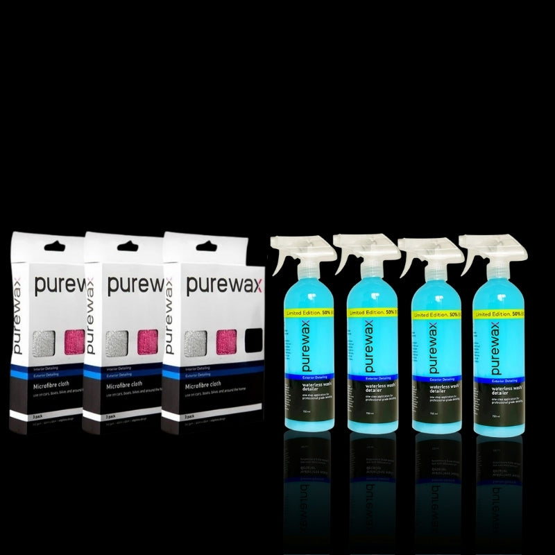 PureWax Waterless and Microfibre Combo