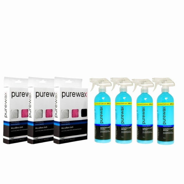 PureWax Waterless and Microfibre Combo